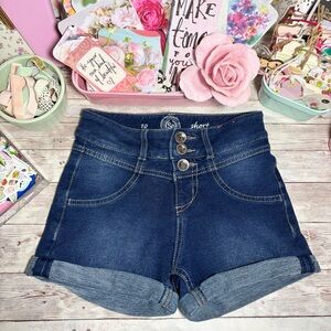 SO Brand Girl’s Size 10 Soft & Stretchy Short Dark Blue Denim Jean Shorts Spring